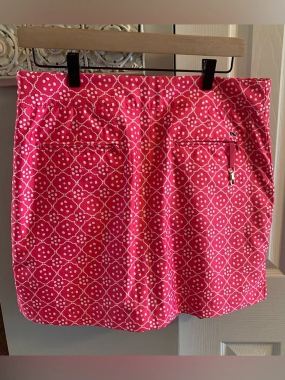 Vineyard Vines Pink Dot Lattice Skort - 8